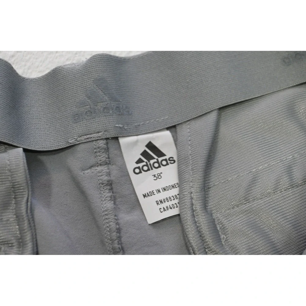 Adidas Golf Shorts Mens 38 Gray 3-Stripe Performance Activewear Excellent‎